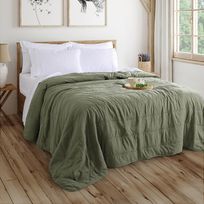 Alistate-Cubre cama verde musgo