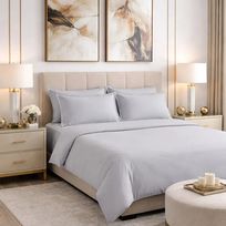 Alistate-Juego de sabanas blancas para cama grande