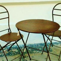 Alistate-Juego de mesa y sillas de hierro para balcón
