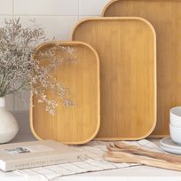 Alistate-Set de Bandejas de madera.