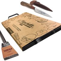 Alistate-Planchetta + espátula + cuchillo artesanal Premium