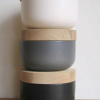 Alistate-3 bowls gris blanco y negro 