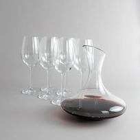Alistate-Set decantador vidrio 1500 ml + 6 Copas Cristal 500 ml