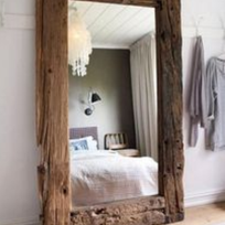 Alistate-Espejo con marco de madera rustico