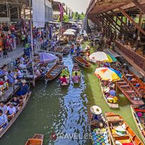 Alistate-Paseo por el mercado flotante de Bangkok