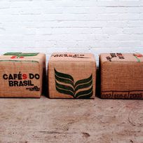Alistate-Puff tapizado "Cafes do Brasil"