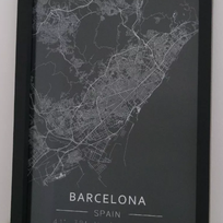 Alistate-Cuadro Mapa Barcelona