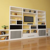 Alistate-Biblioteca blanca para living grande