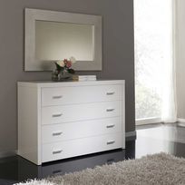 Alistate-Mueble tipo comoda blanca.