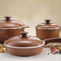 Alistate-Cacerolas  color marron.