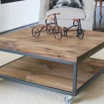 Alistate-mesa ratona de madera y hierro