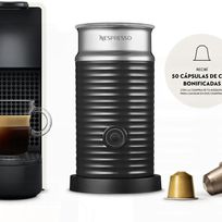 Alistate-Cafetera Nespresso Essenza Mini C Automática + Aeroccino Negra