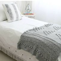 Alistate-Pie de cama tejido gris 