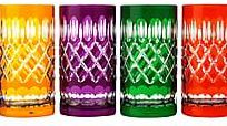 Alistate-12 vasos largos de colores Vidrio